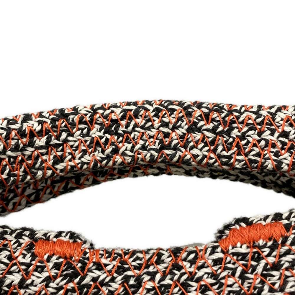 Balenciaga zigzag gagger Handbag 380687 White Black Orange Chemical Fiber - Picture 10 of 15